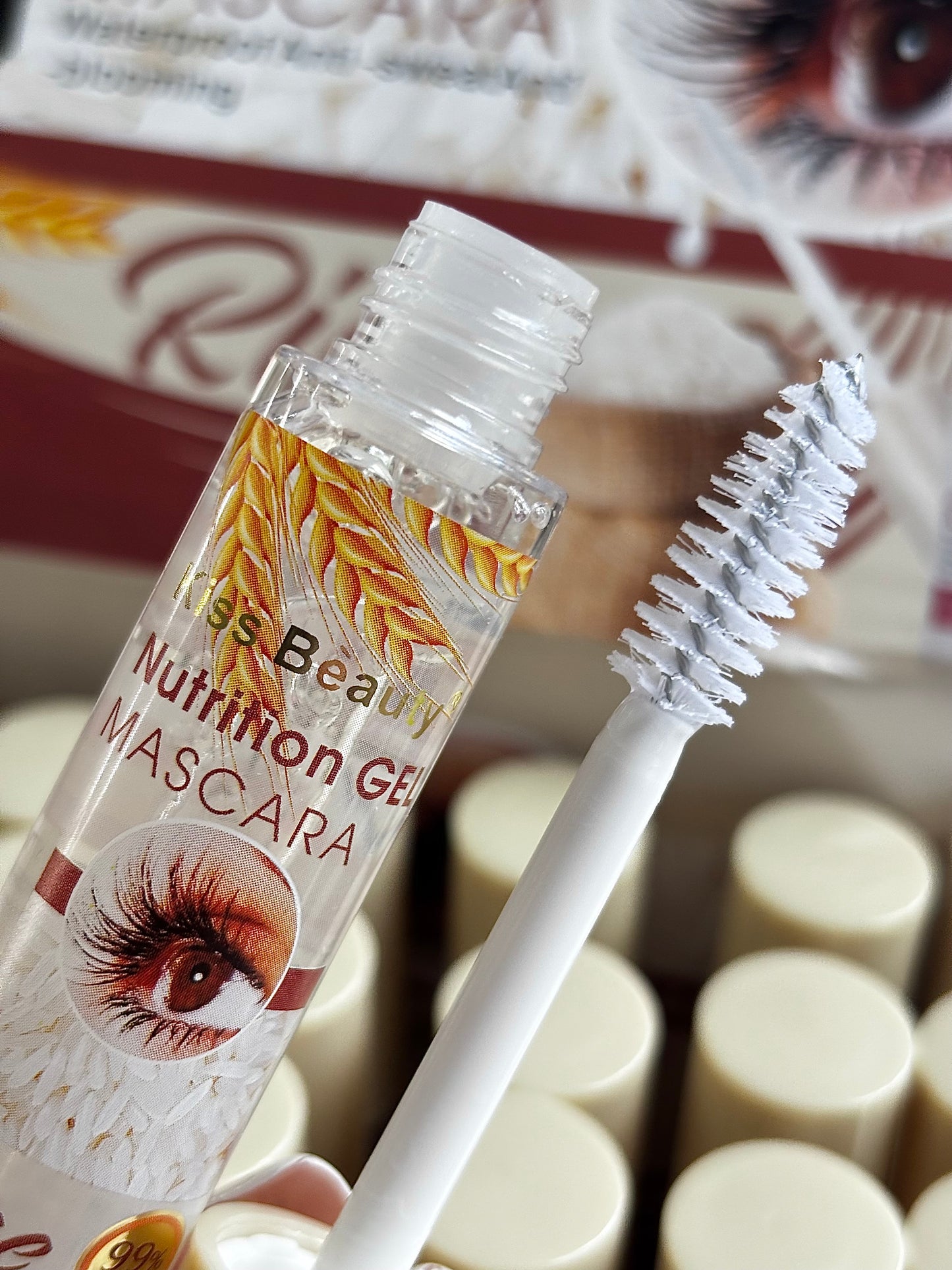 Mascara de pestañas transparente de arroz KISS BEAUTY