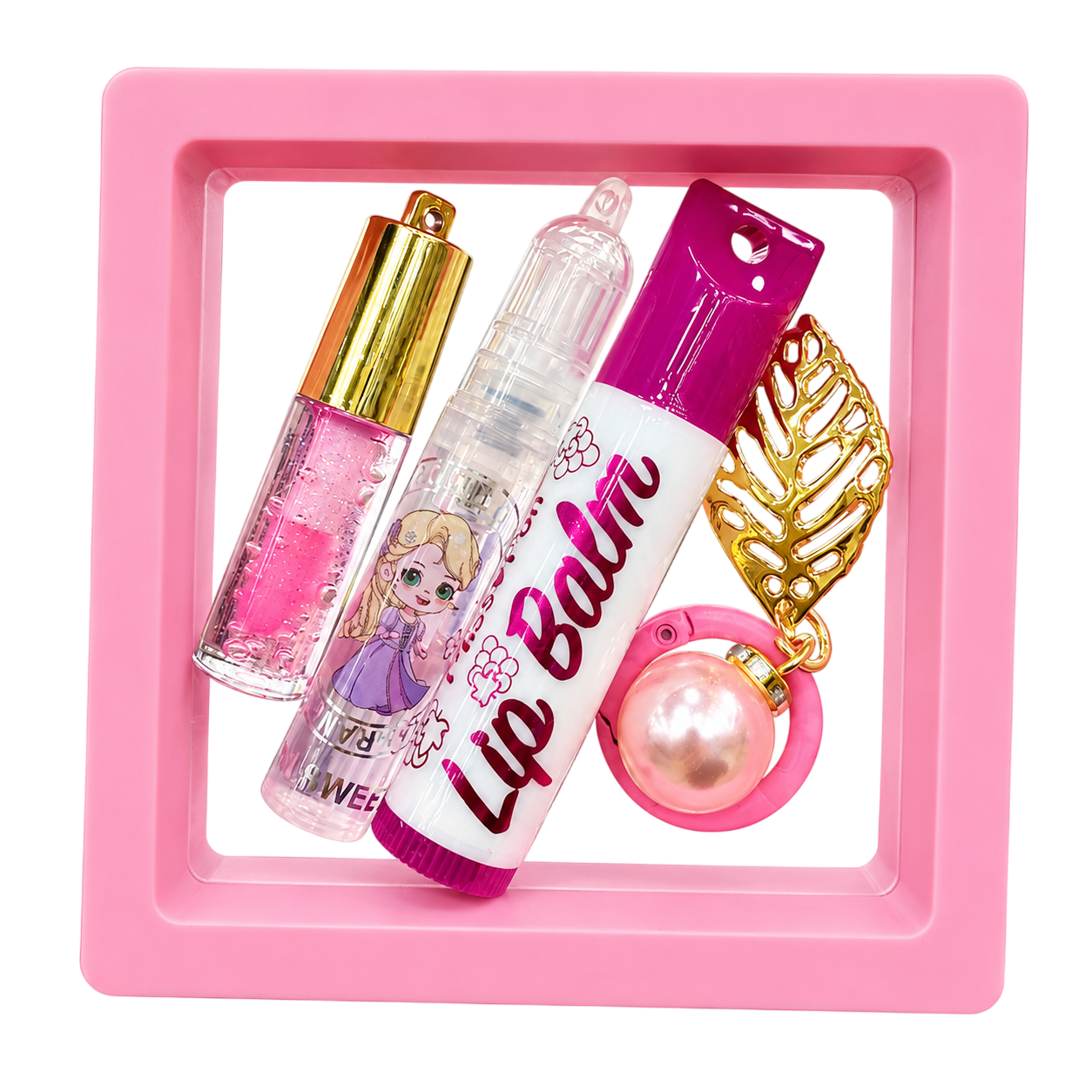 Kit de mini perfume, balsamo y glos MISS FON