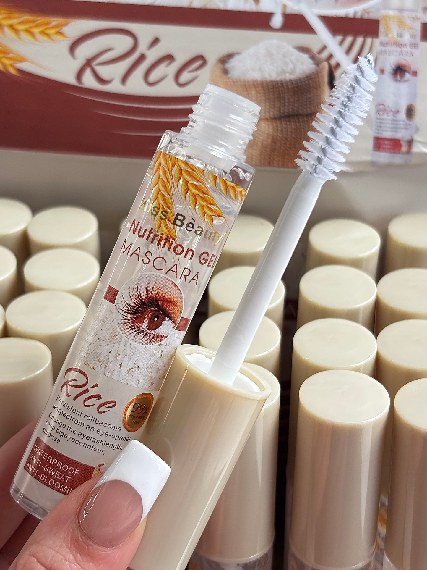 Mascara de pestañas transparente de arroz KISS BEAUTY