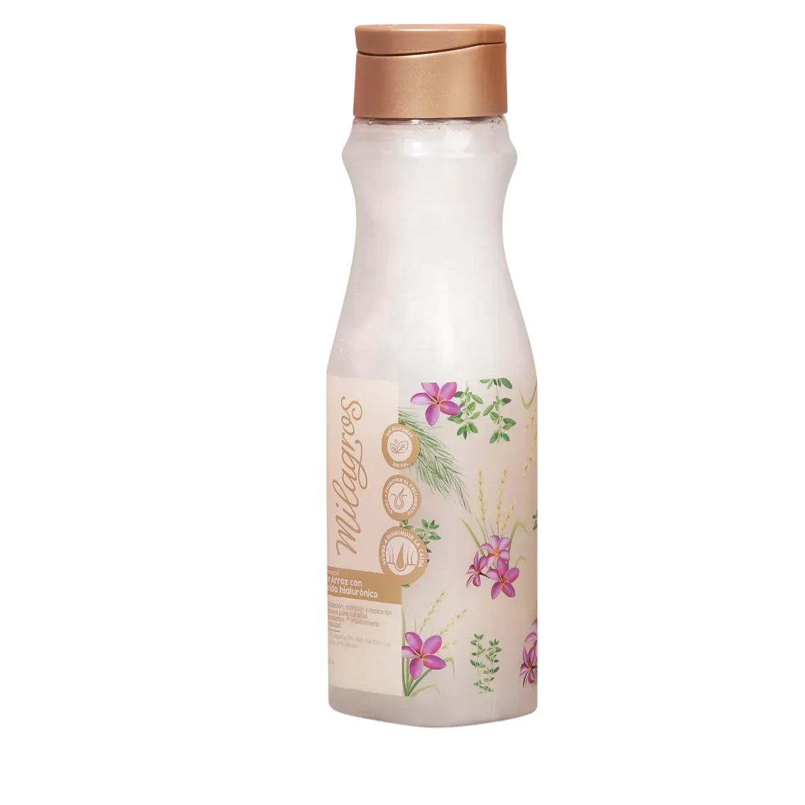Shampoo de arroz con acido hialuronico MILAGROS