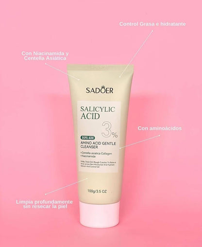 Jabon acido salicílico con centella asiatica y niacinamida SADOER