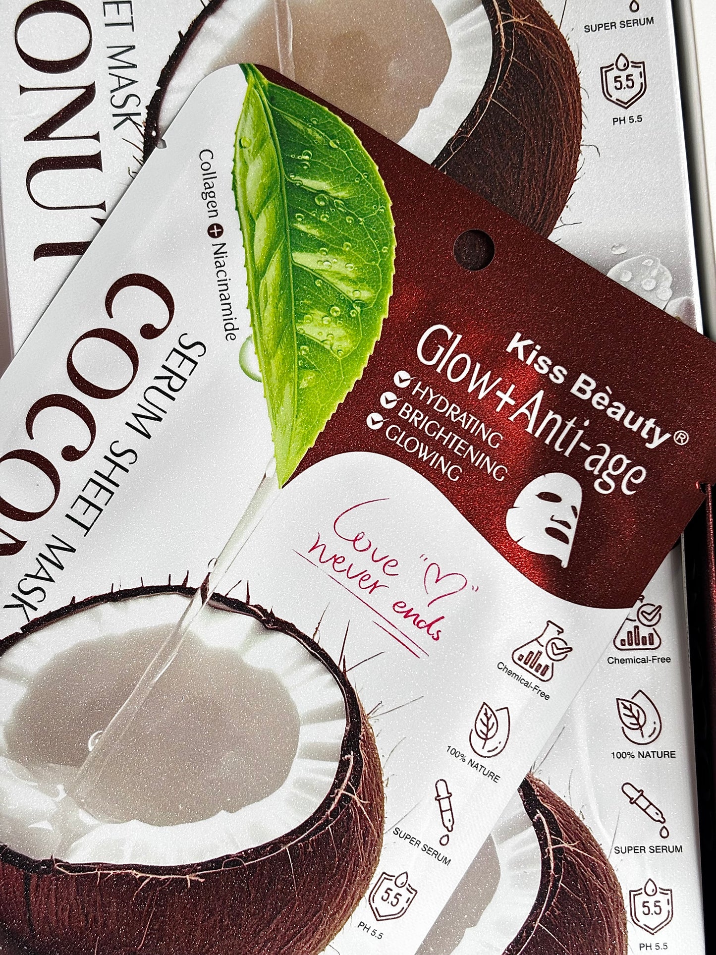 Mascarilla en velo coconut KISS BEAUTY