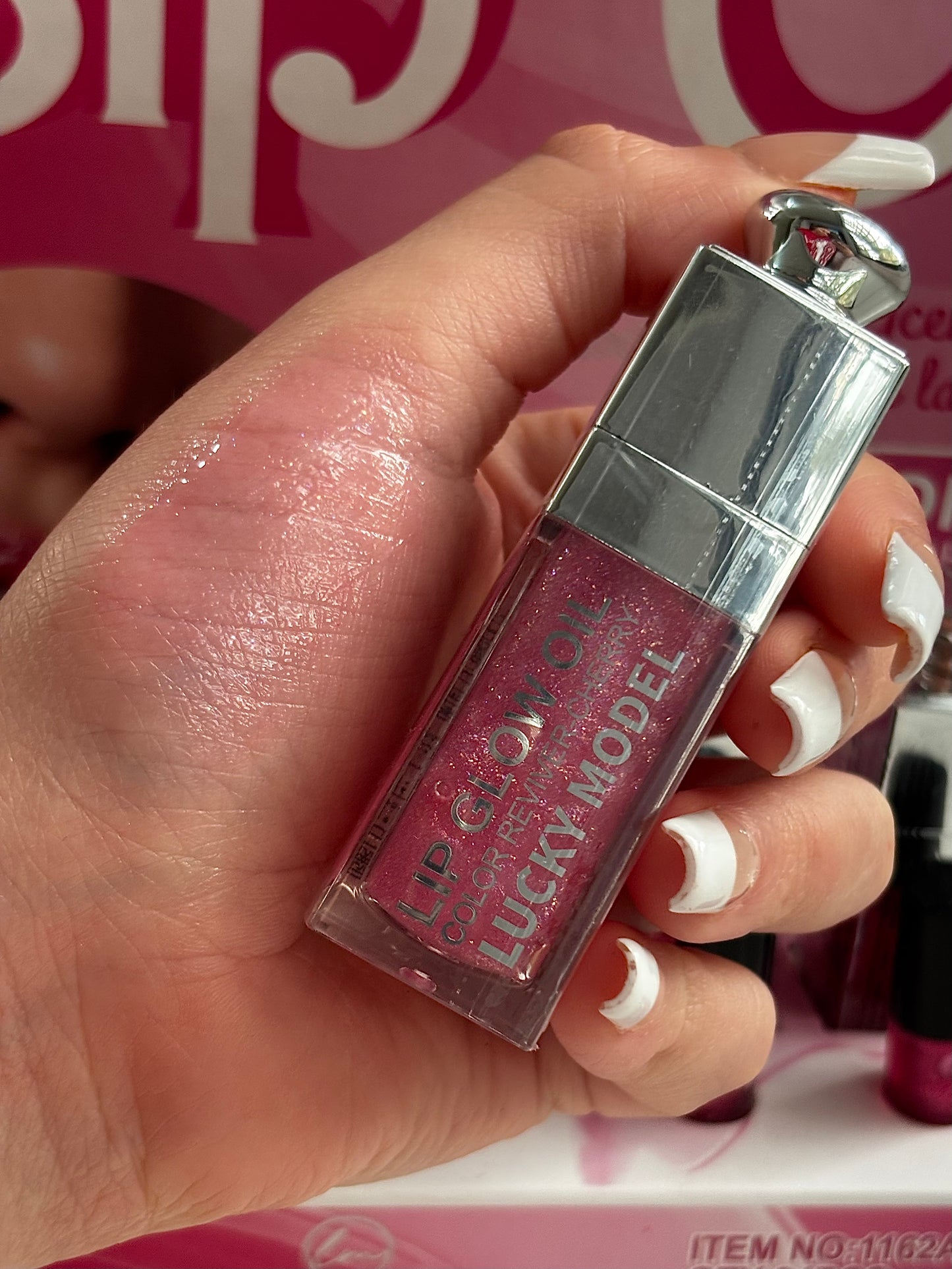 Lip gloss glitter dupe Dior LUCKY MODEL