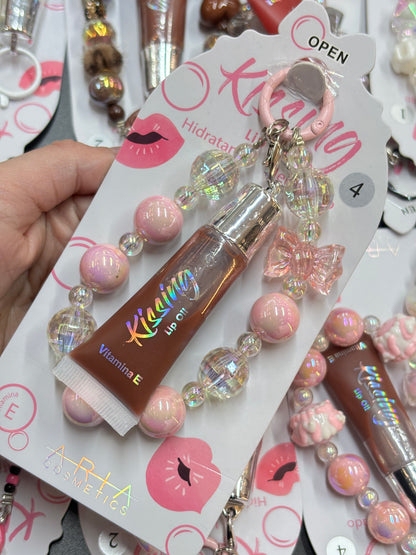 Brillo de labios + llavero ARIA COSMETICS