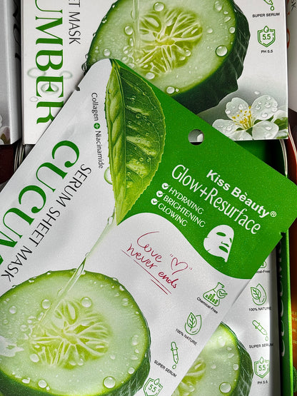 Mascarilla en velo pepino KISS BEAUTY