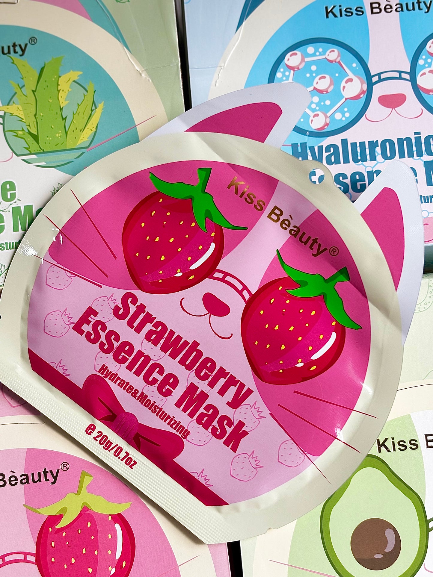 Mascarilla en velo fresa KISS BEAUTY