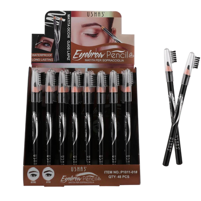 Lápiz de ojos negro con cepillo USHAS