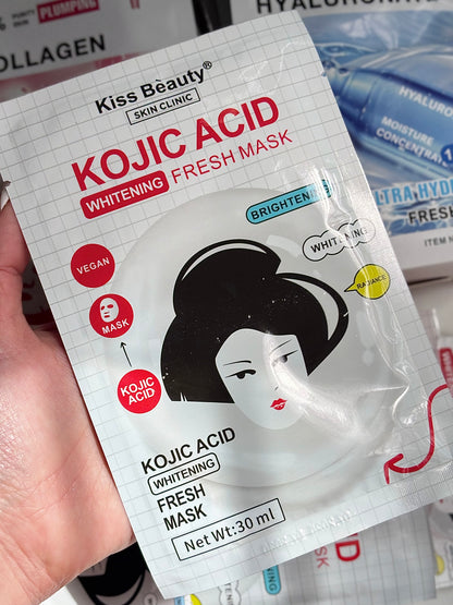 Mascarilla en velo kojic acid KISS BEAUTY