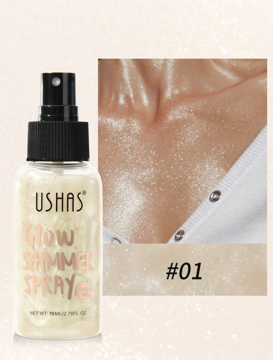 Glow shimmer spray USHAS