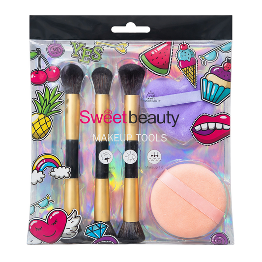 Kit brochas y borlas x5 SWEET BEAUTY