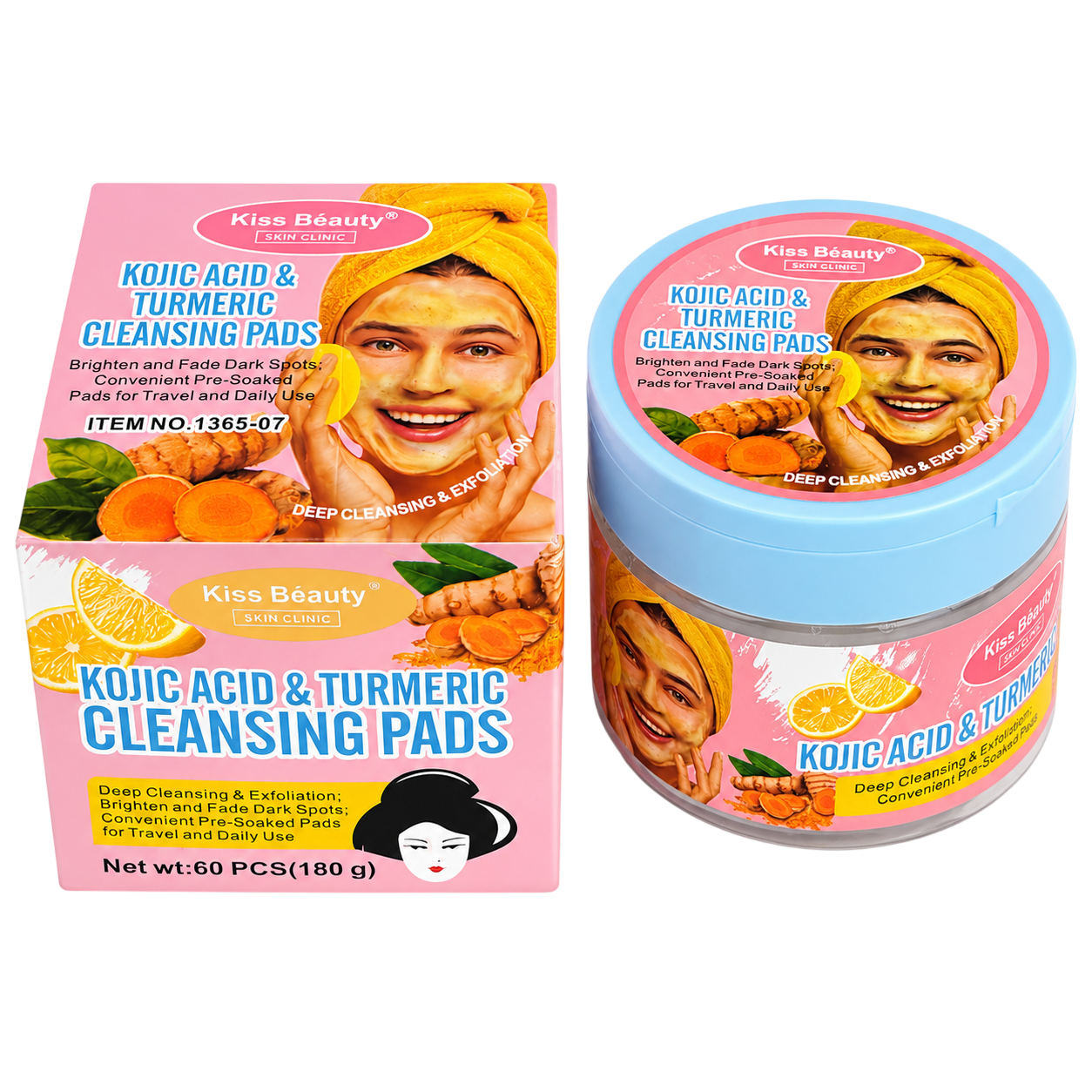 Pads de acido kojico con curcuma KISS BEAUTY