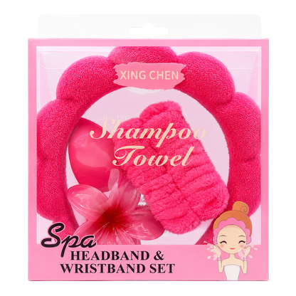 Set diadema con muñequeñas + pinza + esponja