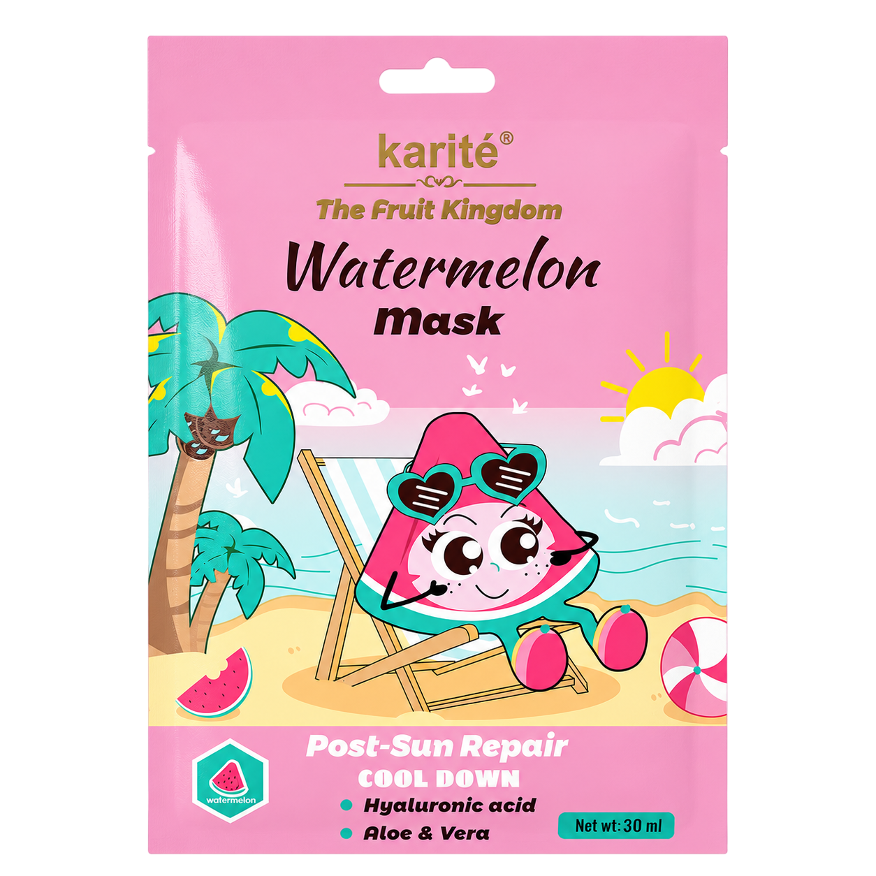 Mascarilla en velo sandia KARITE
