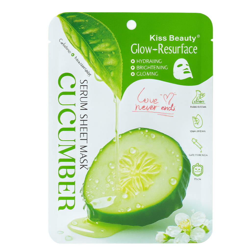 Mascarilla en velo pepino KISS BEAUTY