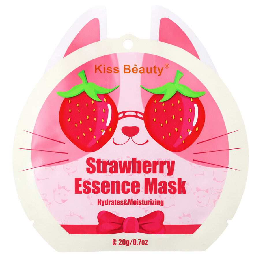 Mascarilla en velo fresa KISS BEAUTY