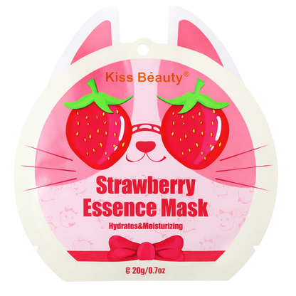 Mascarilla en velo fresa KISS BEAUTY