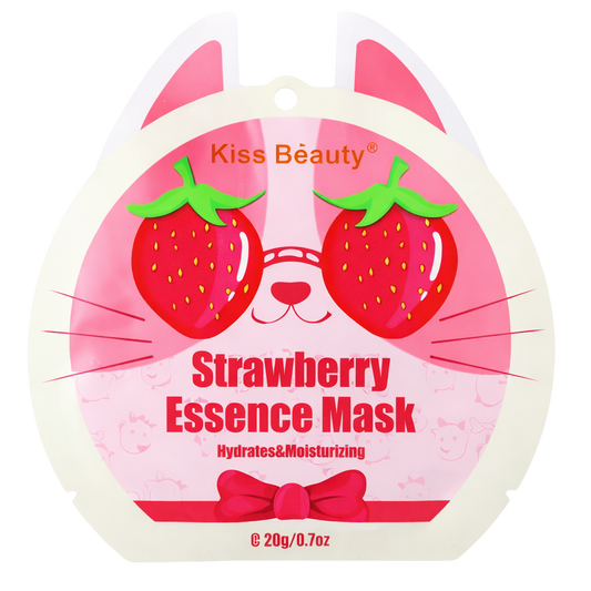 Mascarilla en velo fresa KISS BEAUTY