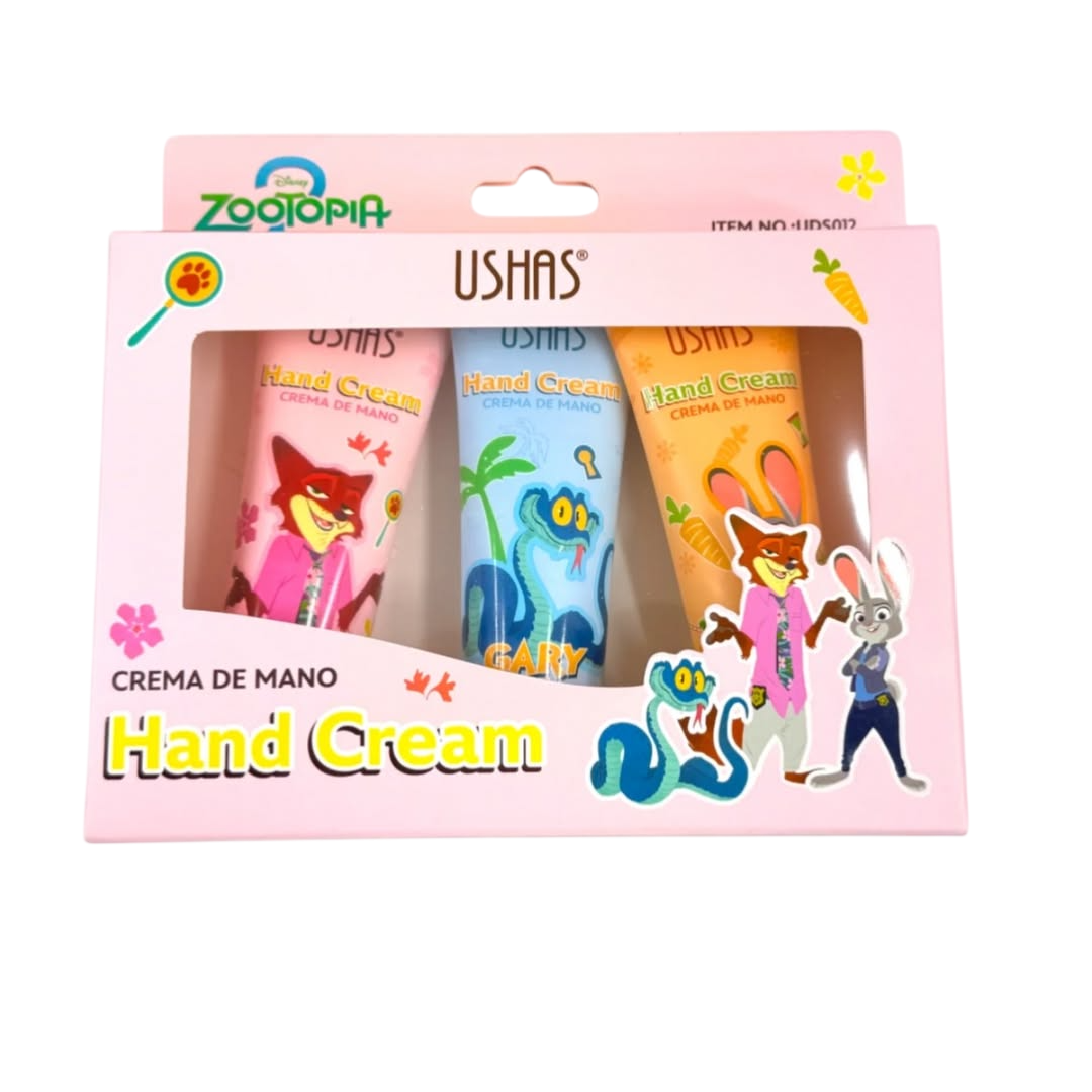 kit crema de manos X3 zootopia USHAS