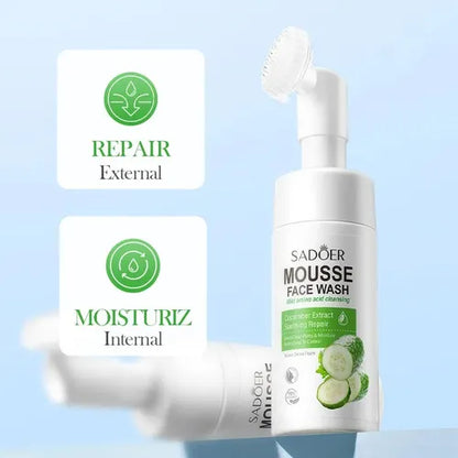 Jabon facial de pepino con cepillo SADOER