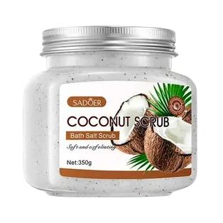 Exfoliante corporal de coco con sal de baño SADOER