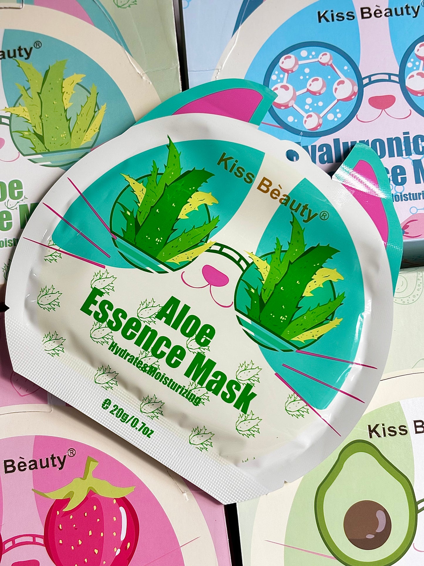 Mascarilla en velo aloe vera KISS BEAUTY