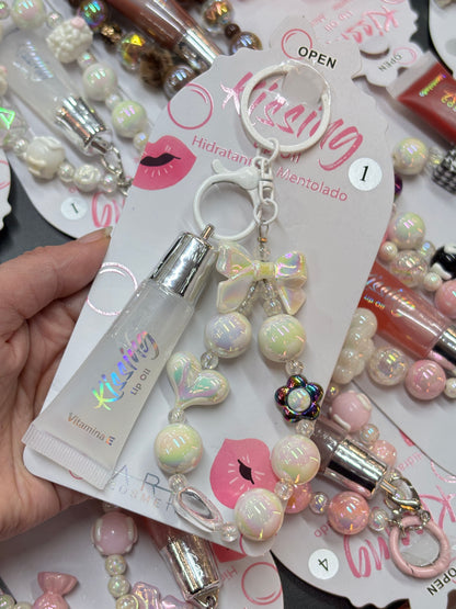 Brillo de labios + llavero ARIA COSMETICS
