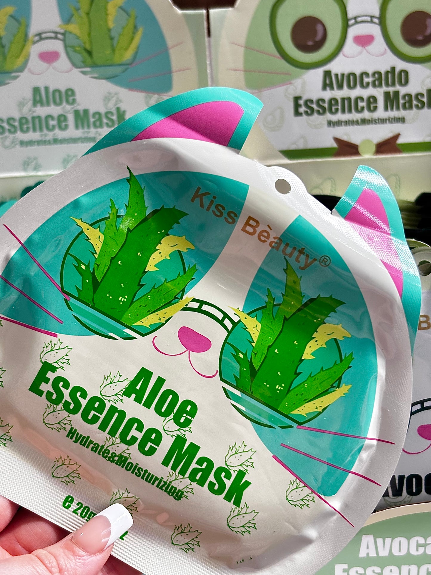 Mascarilla en velo aloe vera KISS BEAUTY