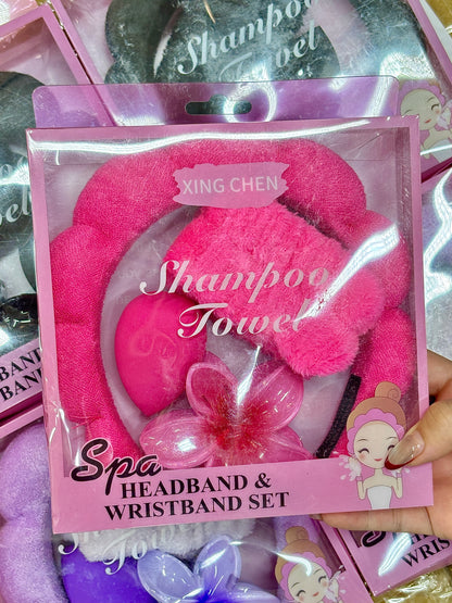 Set diadema con muñequeñas + pinza + esponja