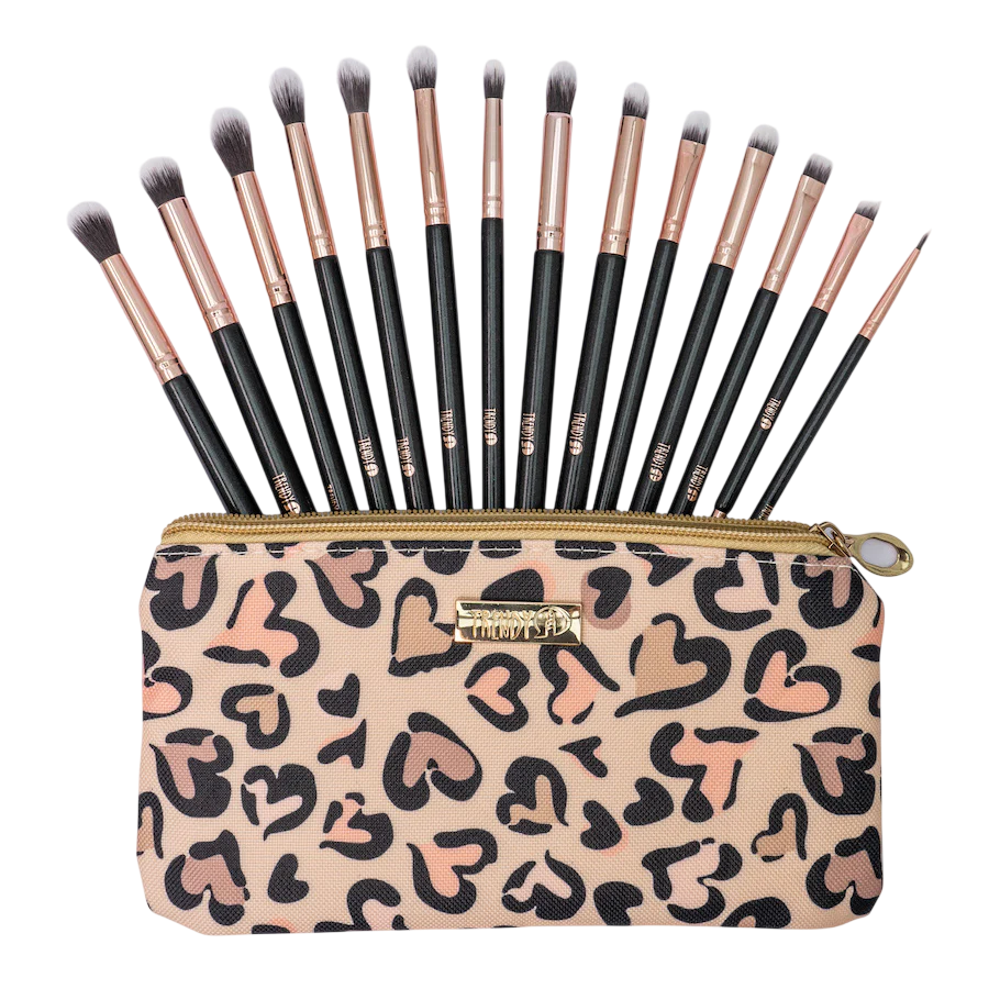 Kit de brochas animal print X14 TRENDY
