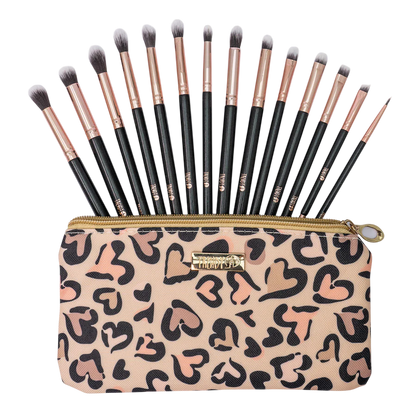 Kit de brochas animal print X14 TRENDY