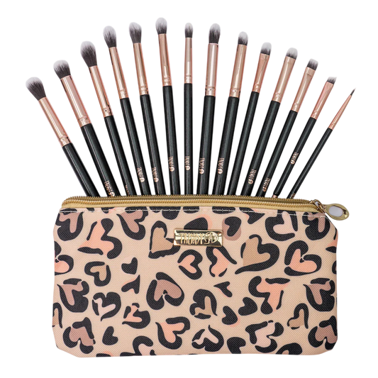 Kit de brochas animal print X14 TRENDY