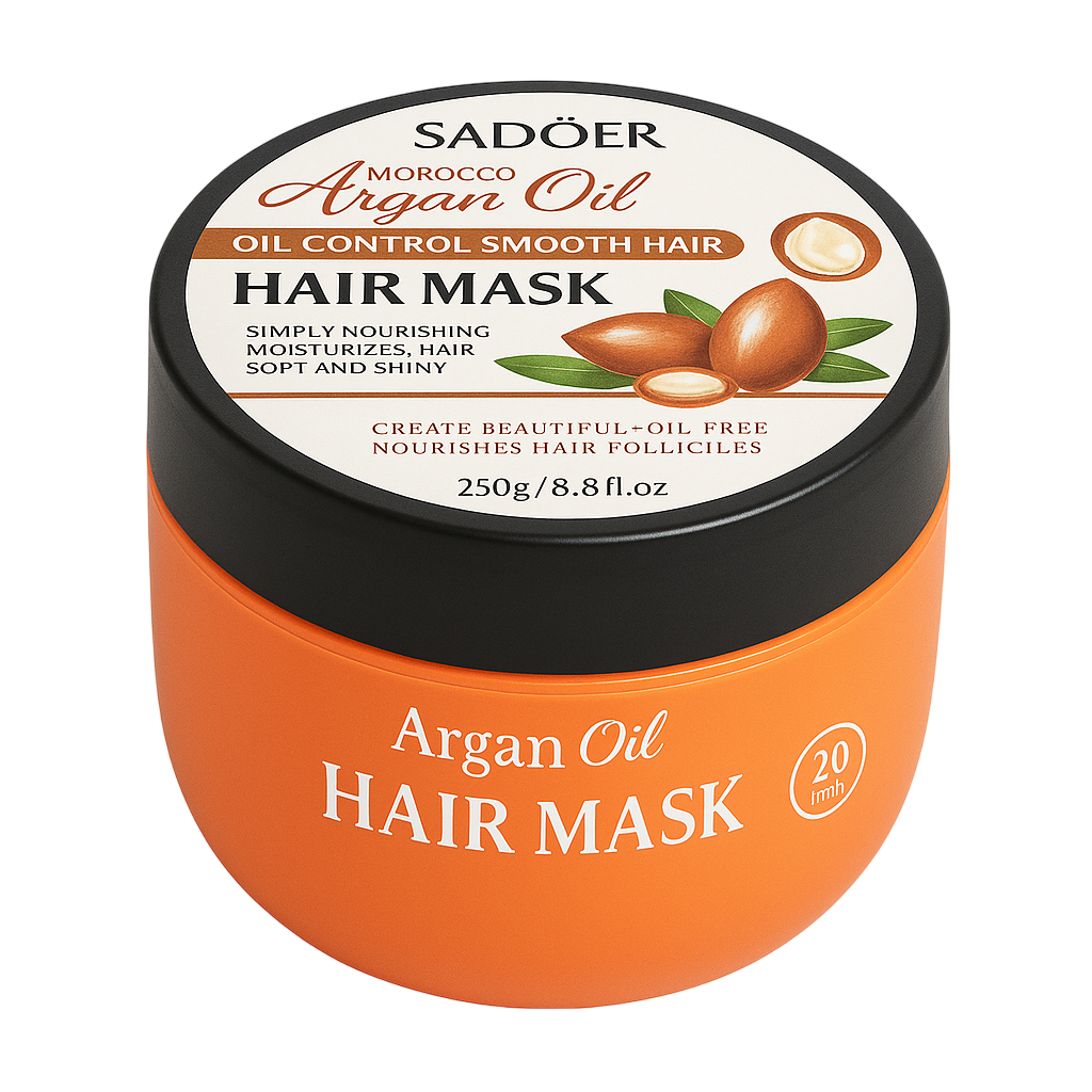Mascarilla para el cabello con aceite argan SADOER