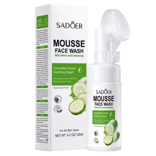 Jabon facial de pepino con cepillo SADOER