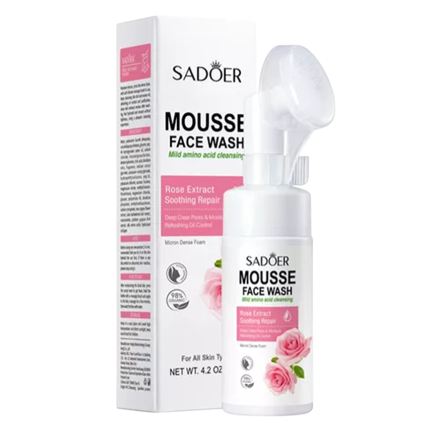 Jabon facial de rosas con cepillo SADOER