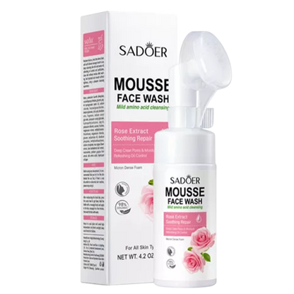 Jabon facial de rosas con cepillo SADOER