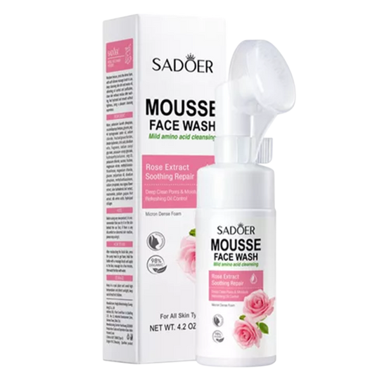 Jabon facial de rosas con cepillo SADOER