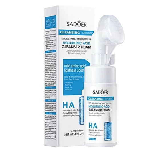 Jabon facial de acido hialuronico con cepillo SADOER