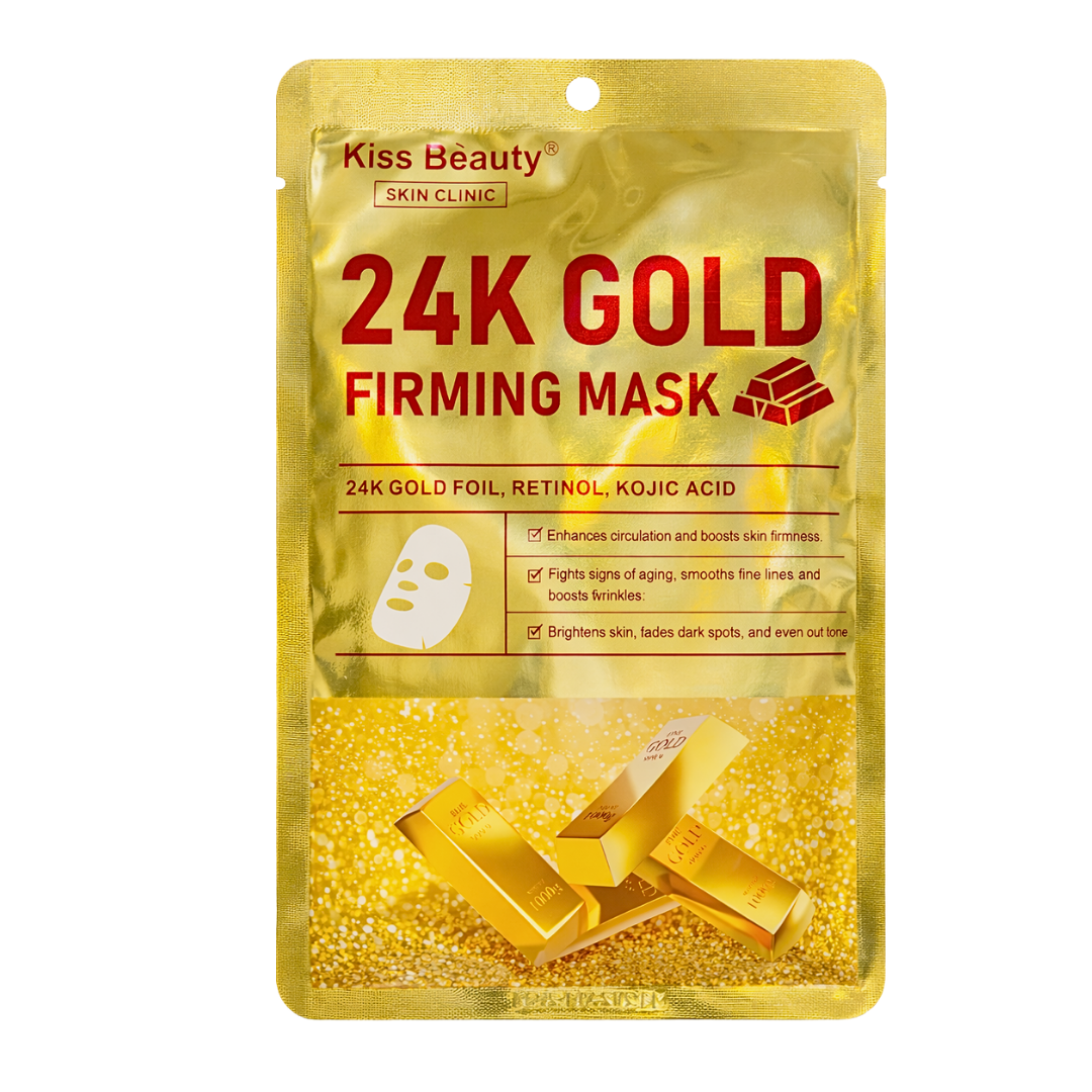 Mascarilla en velo 24k gold KISS BEAUTY