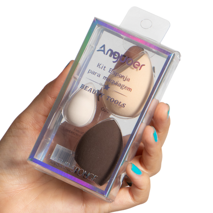 Kit de beauty blender X3 ANGUOER