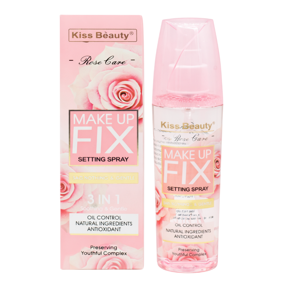 Fijador oil control rosas KISS BEAUTY