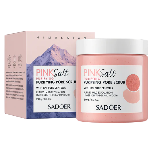 Exfoliante sal rosa del Himalaya con 18% de centella pura SADOER