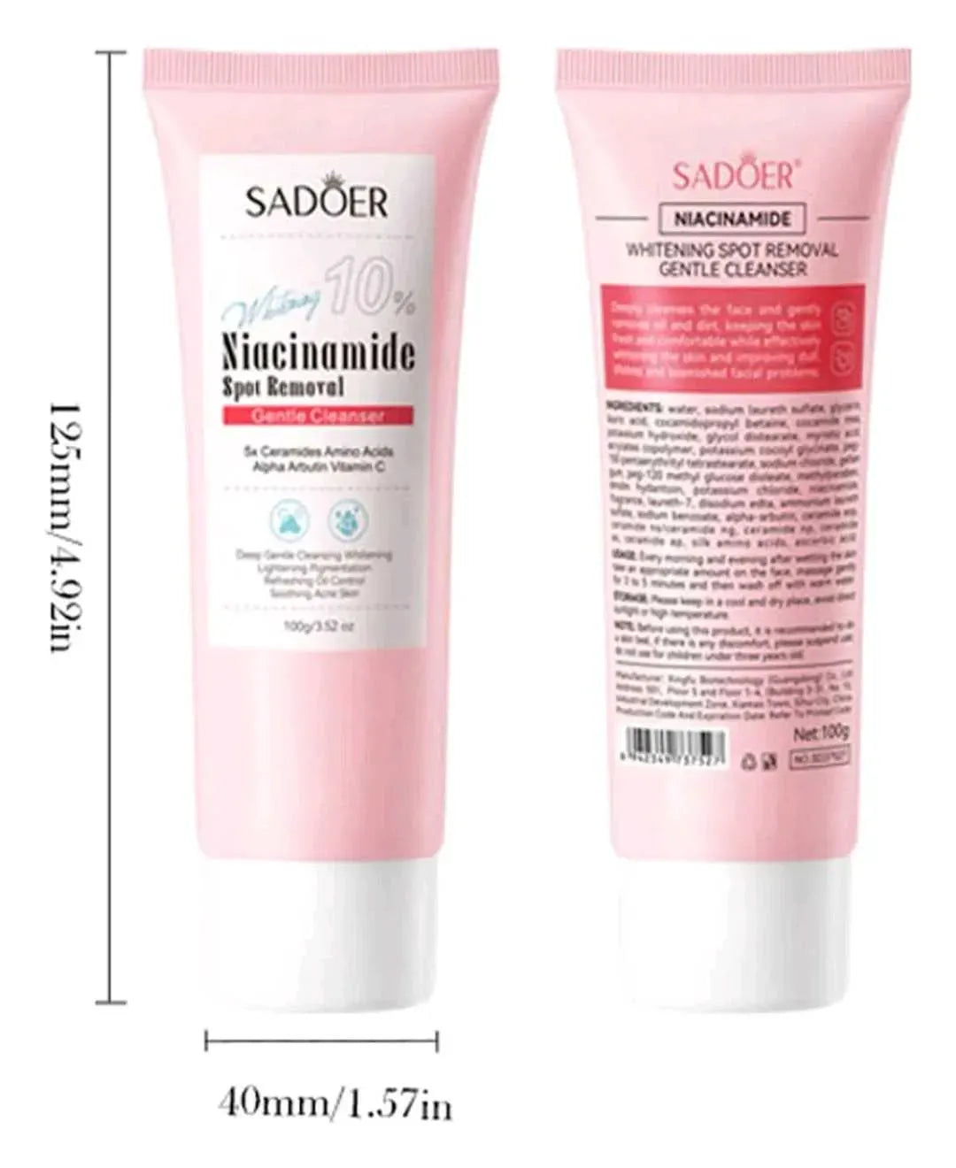 Jabon facial reparador de niacinamida SADOER